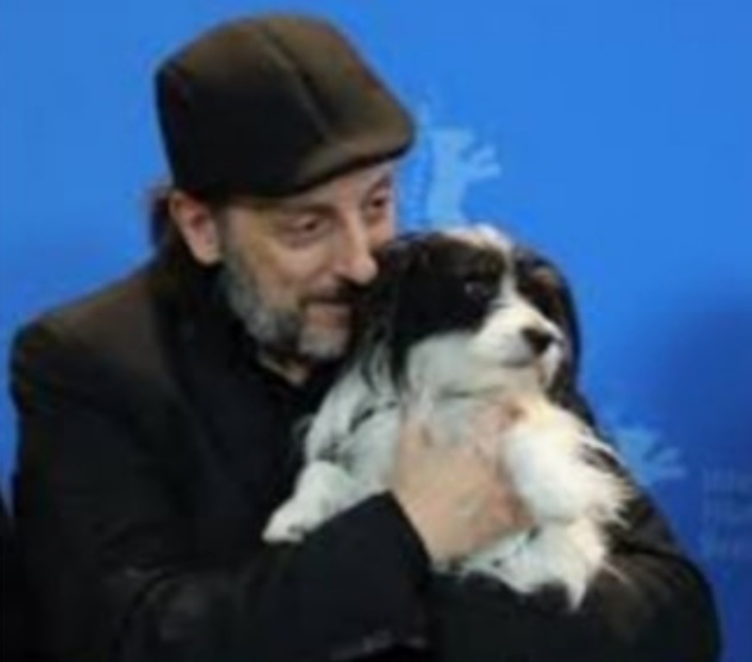 Massimo Ceccherini con il suo cane